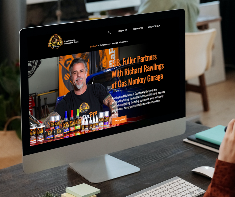 H.B. Fuller Website Homepage On Desktop Computer